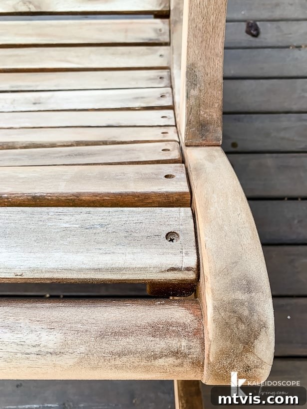Revitalize Your Teak: A 4-Step Guide 10 Close-up of sanded acacia wood, highlighting the natural grain
