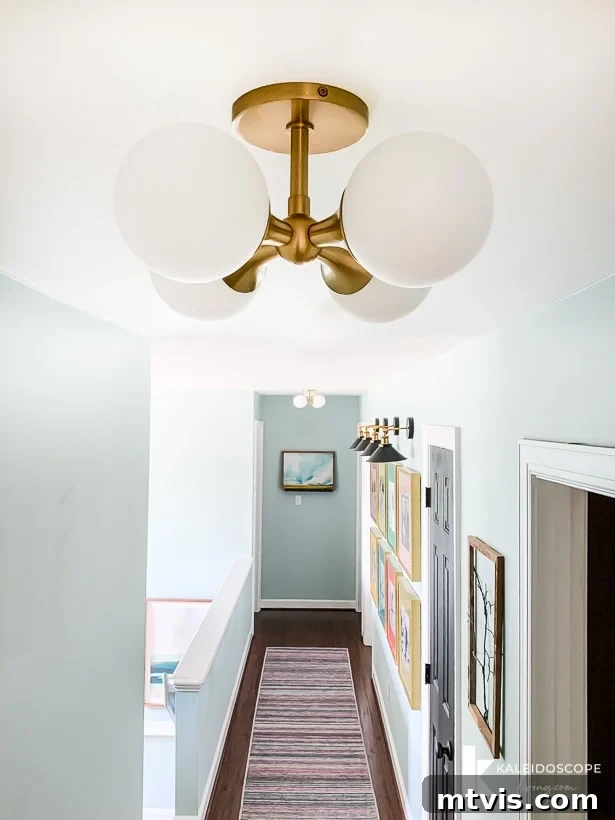 Upstairs Hallway Transformed: A Kaleidoscope of Color 7 modern colorful hallway