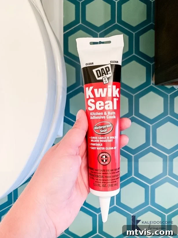 DAP Kwik Seal Caulk for toilet installation