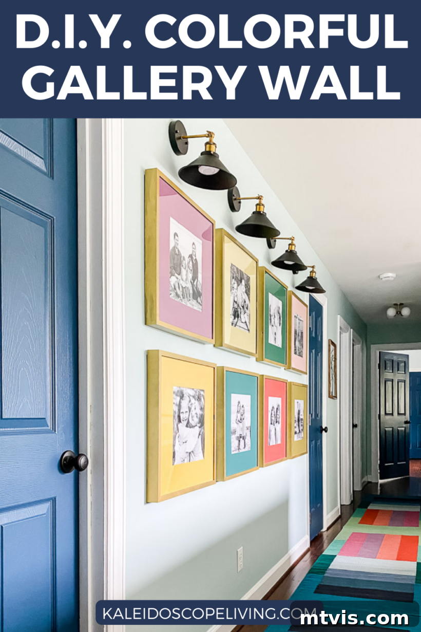Bright DIY Memory Wall 2 Colorful DIY photo gallery wall showcasing family moments