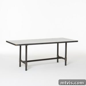 Crafting Your Own Pipe Table 3 West Elm Workshop Table, the original high-end inspiration for the DIY pipe table project