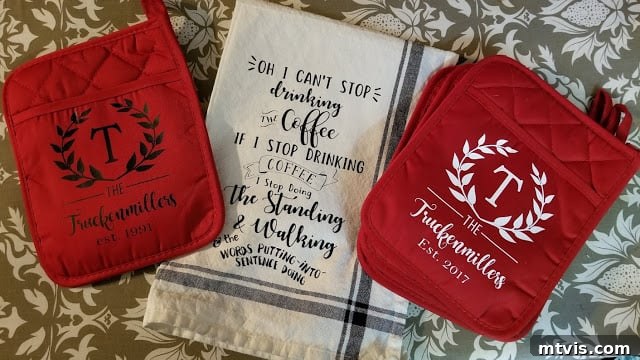 personalized oven mitts