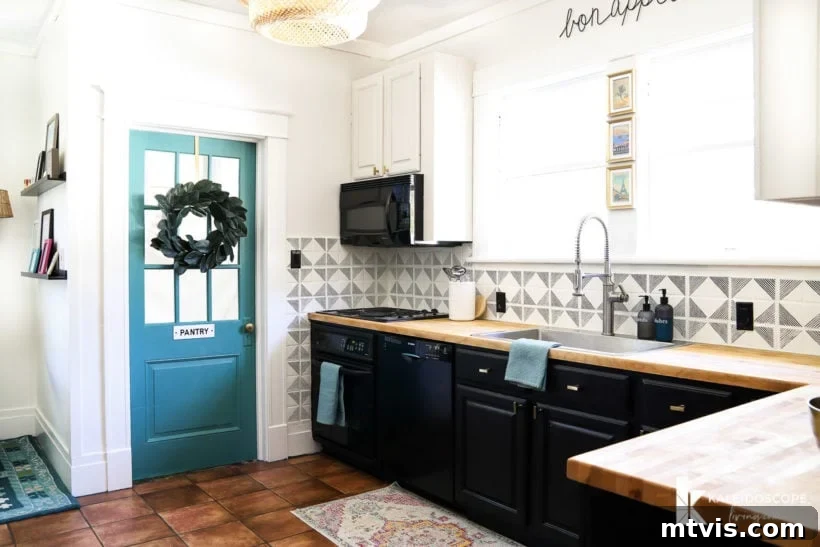 Thea Workspace Transformed 15 Affordable and stylish kitchen makeover with office view