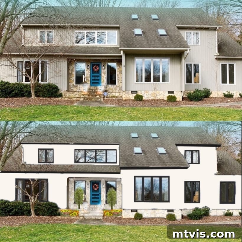 Exterior Paint Perfection: 5 Steps to Prep Your Home 2 Before and After Exterior House Paint Photos