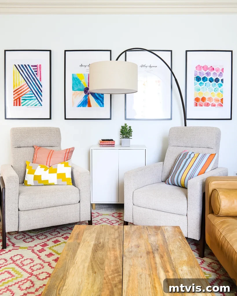 Sink Into Luxury: Recliners Where Style Meets Supreme Comfort 5 stylish modern fabric recliners in colorful family room