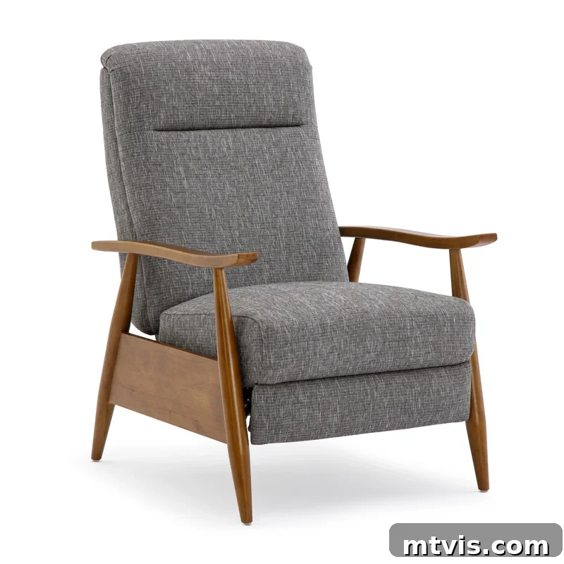Sink Into Luxury: Recliners Where Style Meets Supreme Comfort 8 attractive gray tweed recliner for small spaces