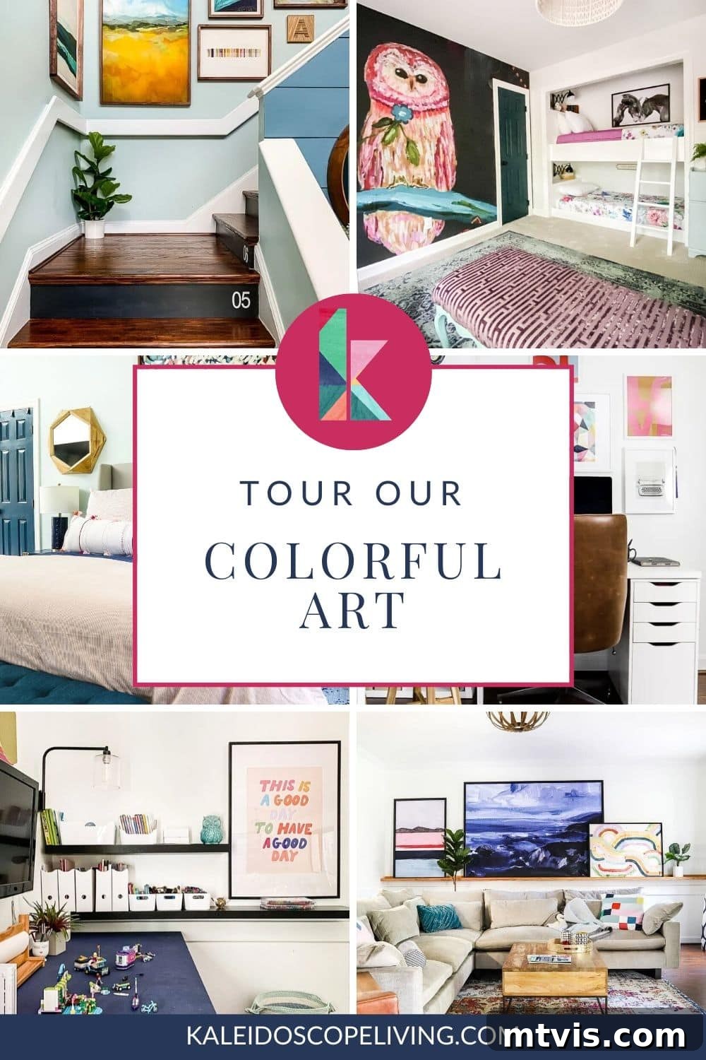Our Home's Canvas of Color 2 Colorful wall art in a home