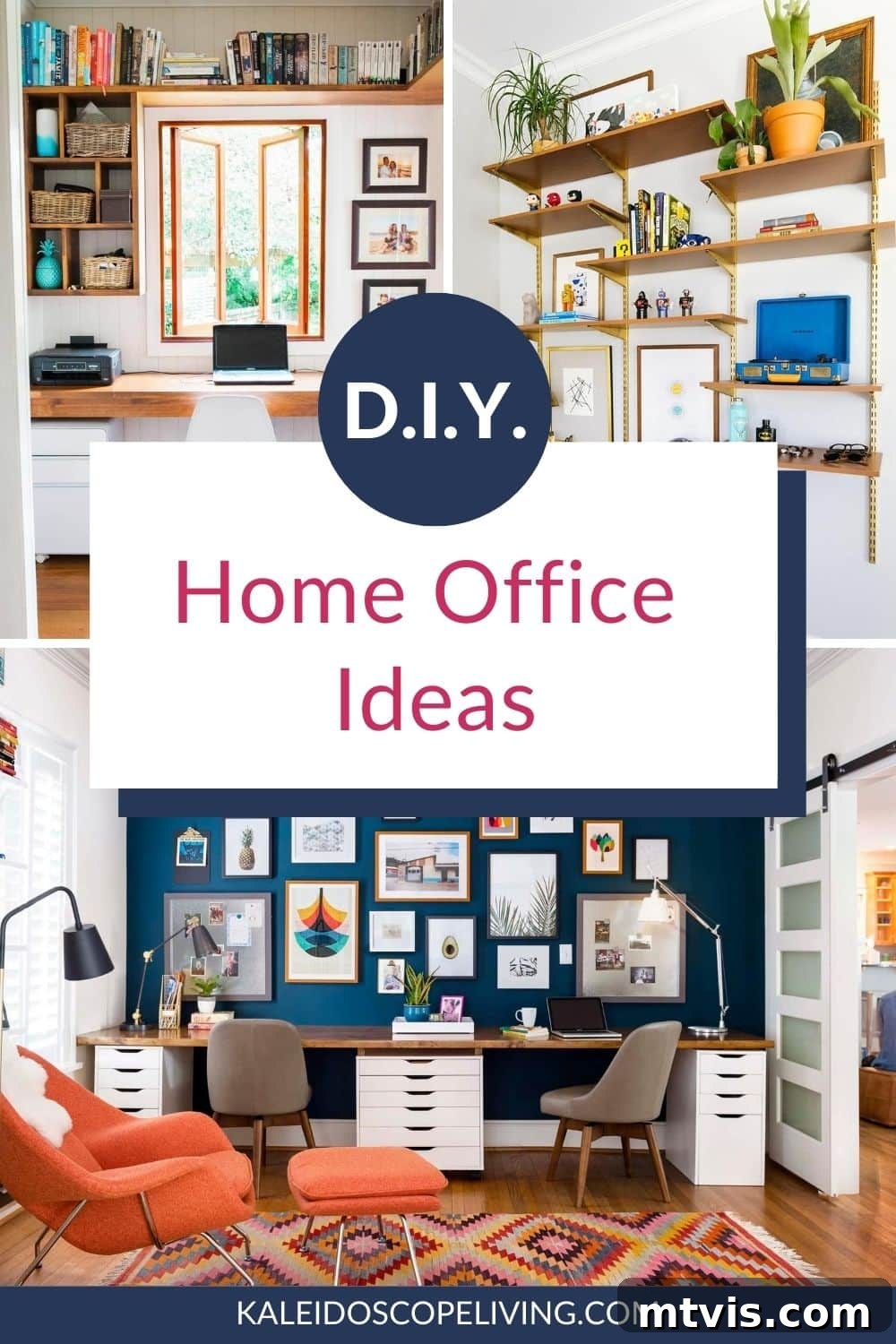Transform Your Workspace Today 2 Bright white home office with colorful decorative touches and a large window