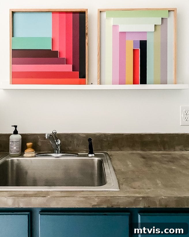 The Vibrant Laundry Room Transformation 8 laundry room concrete countertop