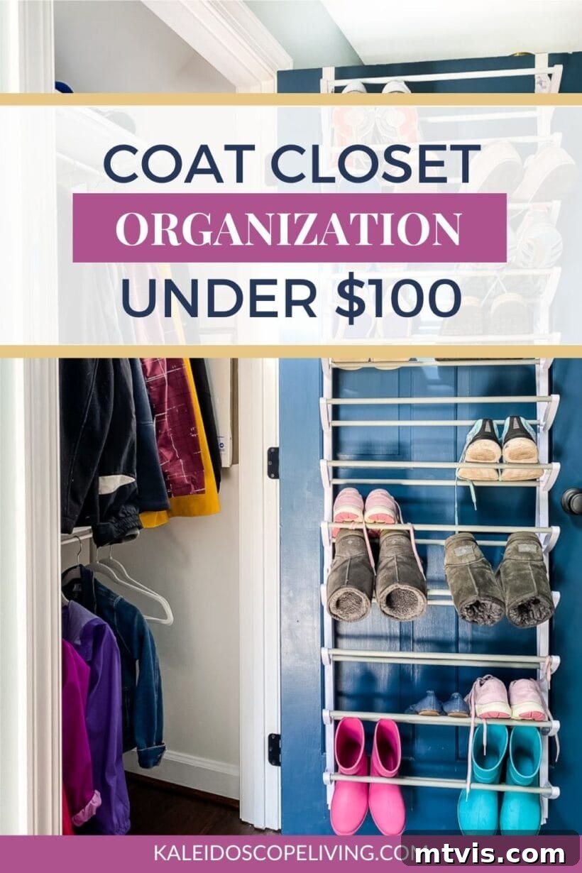 Declutter Your Coat Closet: The 100 Dollar Edition 2 Organized coat closet ready for cold weather with storage system