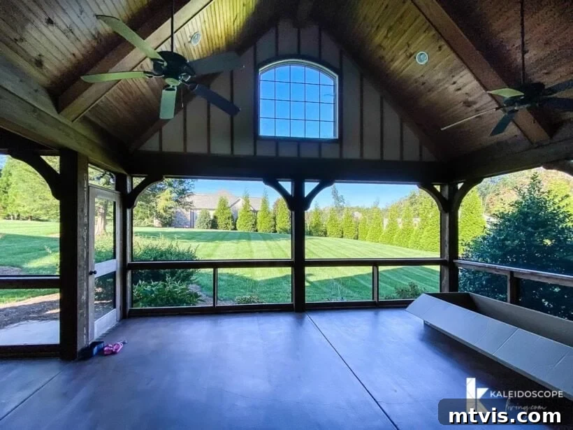 Our New House: The Blank Canvas Tour Part 1 21 Screened-in porch offering a serene view of the private backyard