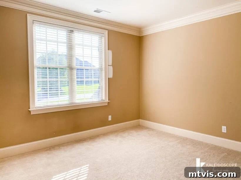 Unboxing Our New House: The Raw Tour Part 2 11 My new home office with abundant natural light, a blank canvas for design.