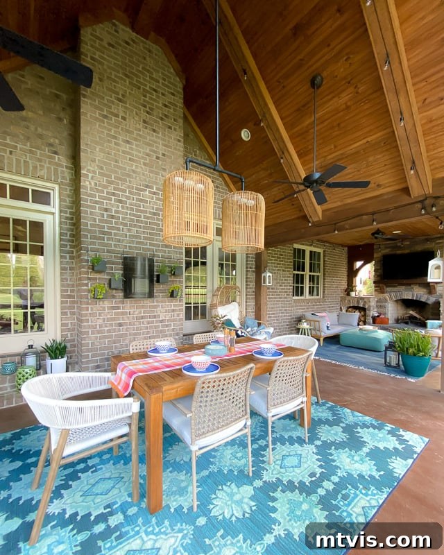 Outdoor Oasis: Screened Porch Tour & Decor Tips 8 Colorful and inviting screened-in porch, showcasing creative decorating ideas.