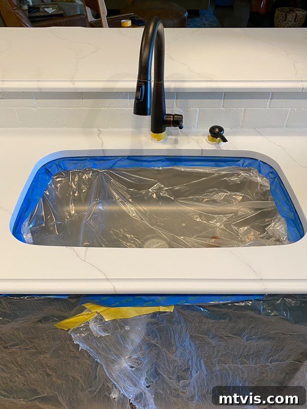 Paint Your Countertops Like a Pro: Essential Tips for a Flawless Finish 15 protect sink while painting kitchen countertops
