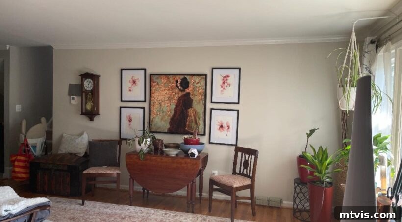 Designer in a Binder: Customer Success Stories 16 Before photo of Liz's uninspired nook
