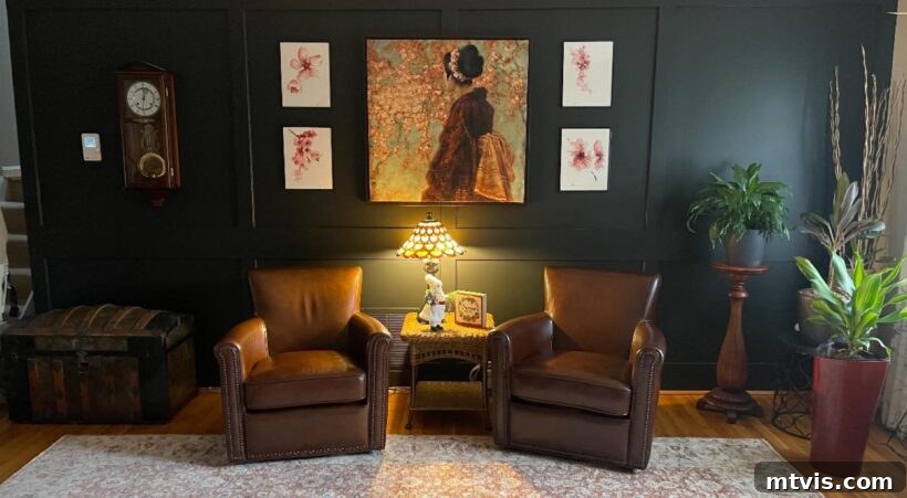 Designer in a Binder: Customer Success Stories 17 After photo of Liz's transformed nook with molding, paint, and new furniture