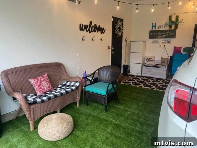 Designer in a Binder: Customer Success Stories 23 After photo of Tonya's bright and welcoming garage living space