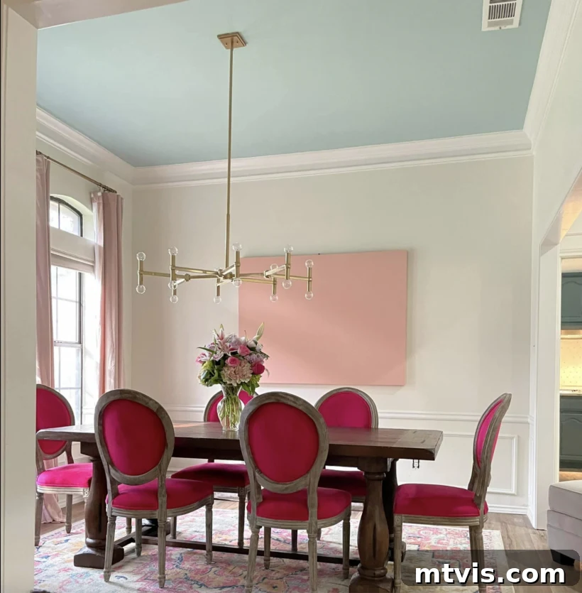Designer in a Binder: Customer Success Stories 39 After photo of Ebby's pink dining room transformation