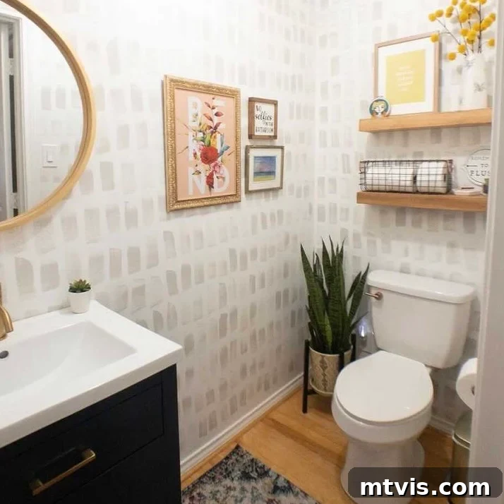 Designer in a Binder: Customer Success Stories 55 hand-painted brushstroke walls in renovated bathroom