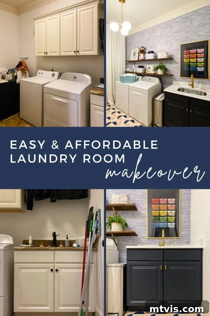 Unveiling Our Chic Modern Laundry Oasis 2 affordable laundry room makeover with modern colorful design