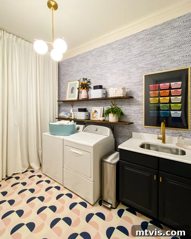 Unveiling Our Chic Modern Laundry Oasis 6 modern laundry room with hidden closet system