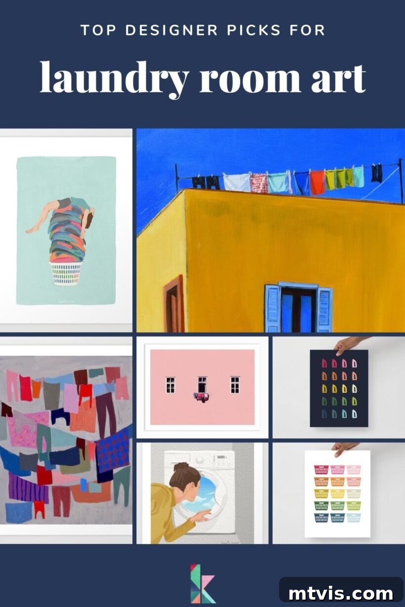 Curated Canvas Designer Artistry for Laundry Rooms 2 A beautifully designed laundry room with stylish art, demonstrating the power of decor in functional spaces.