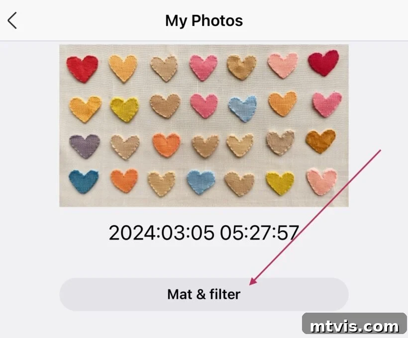 Unlock Your TV's Hidden Art Gallery Potential 7 screenshot showing "Mat and filter" options in Samsung Smart Things App when using ambient mode to display art on TV