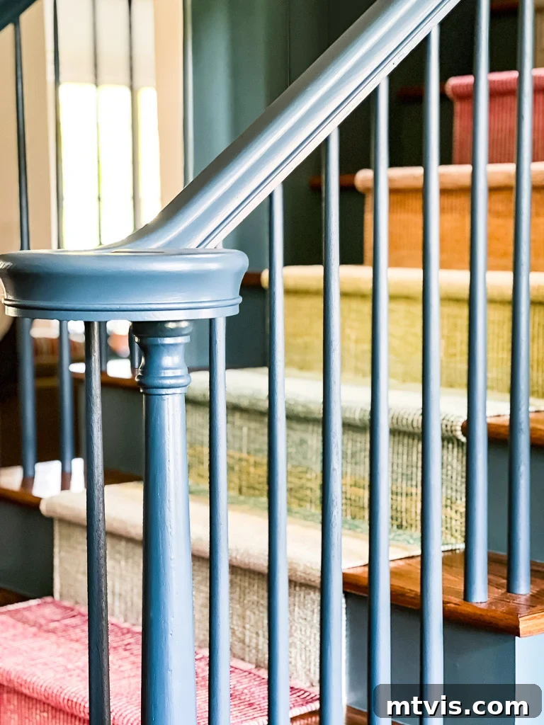 Achieving the Ideal Paint Sheen for Your Space 8 semi gloss paint on handrail and DIY balusters