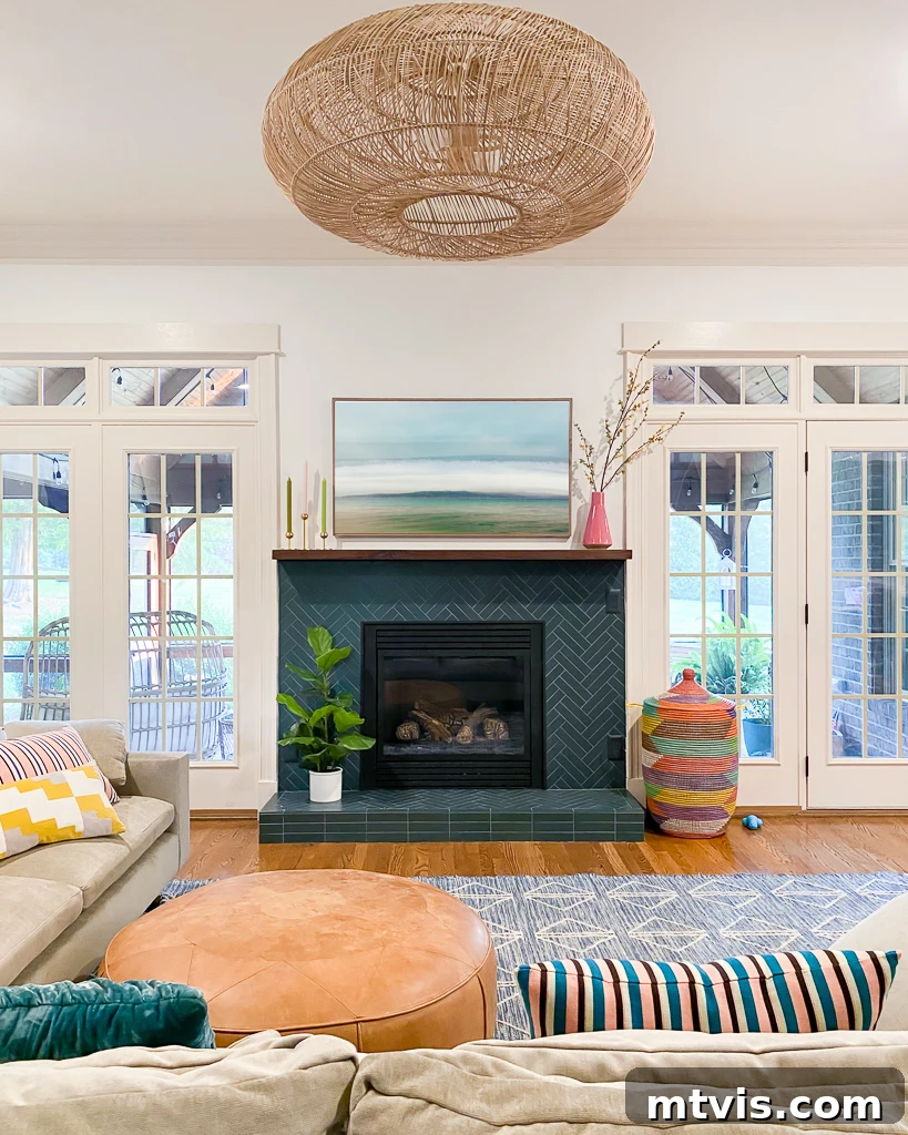Why the Samsung Frame TV Might Not Be Worth It 5 Samsung Frame TV Review by Kaleidoscope Living- picture frame tv above fireplace