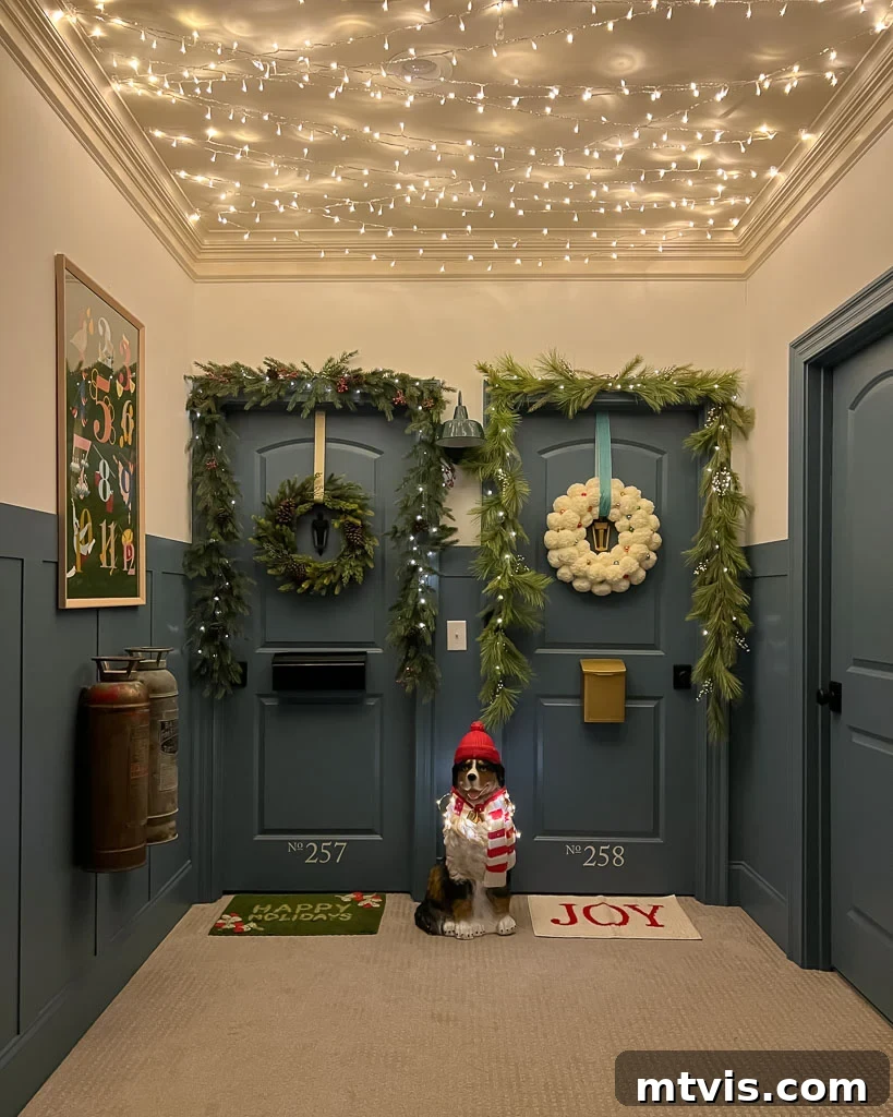 Decorate Your Bedroom Doors Apartment Style 11 bedroom doors that look like apartment doors decorated for Christmas