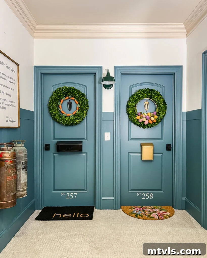 Decorate Your Bedroom Doors Apartment Style 12 bedroom doors that are decorated to look like apartment doors with Spring decor