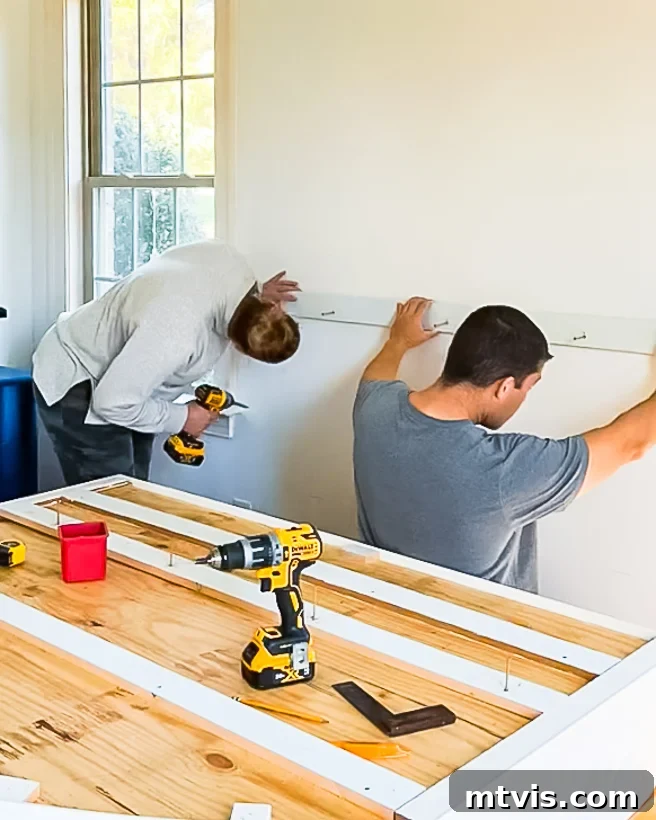 Mounting DIY headboard with wall cleats