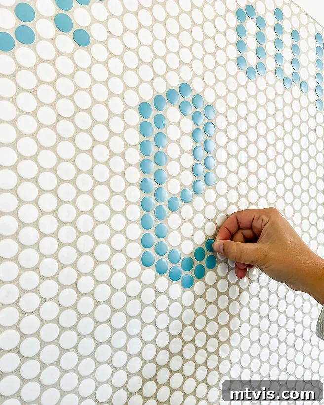 Adding custom messages to headboard with vinyl circle stickers