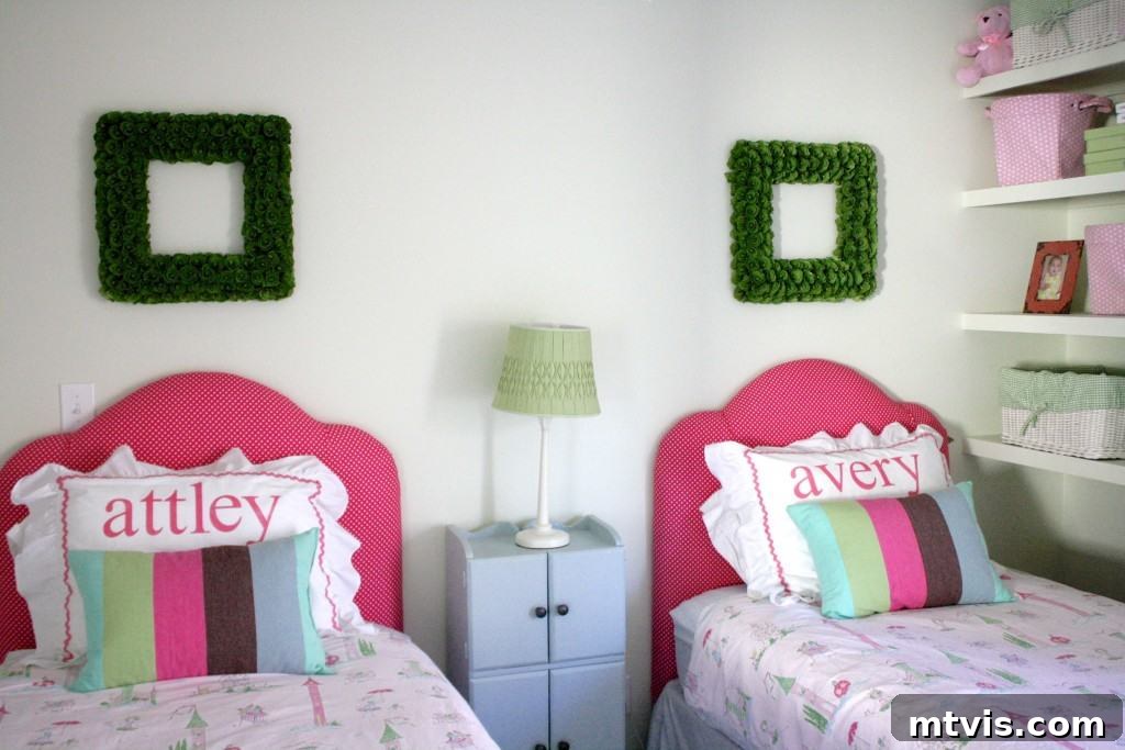 Build Your Upholstered Headboard in an Afternoon 16 The updated DIY upholstered headboard with new fabric, showcasing its versatility and ease of re-covering.
