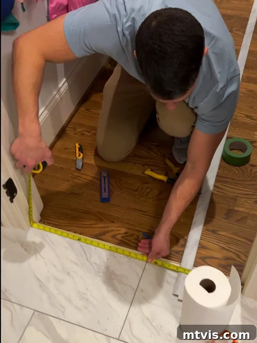 Install a Floating Tile Floor Like a Pro 7 Installing a transition piece for floating tile