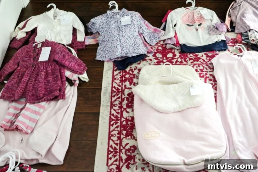 Your Realistic Roadmap to a Decluttered Home 4 Organized consignment sale items for baby clothes and toys