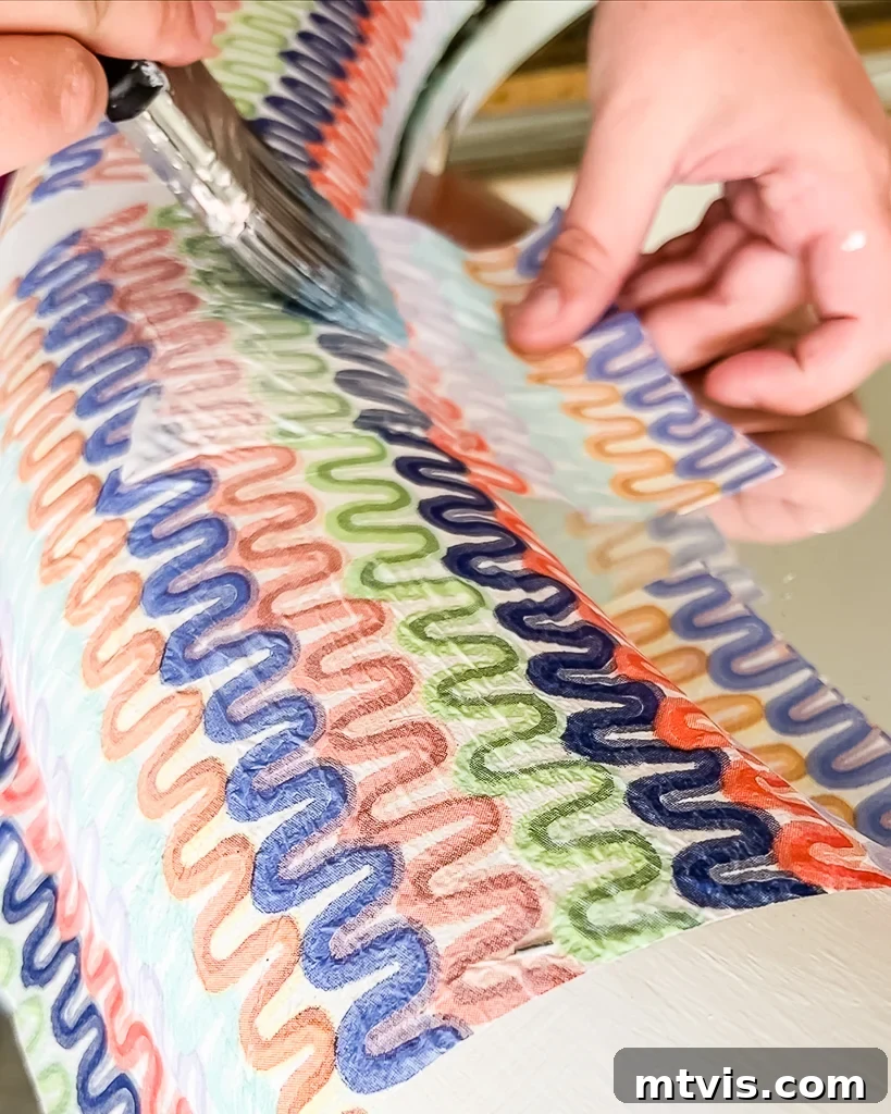 Unleash Your Style with Napkin Decoupage 6 decoupage napkins on mirror