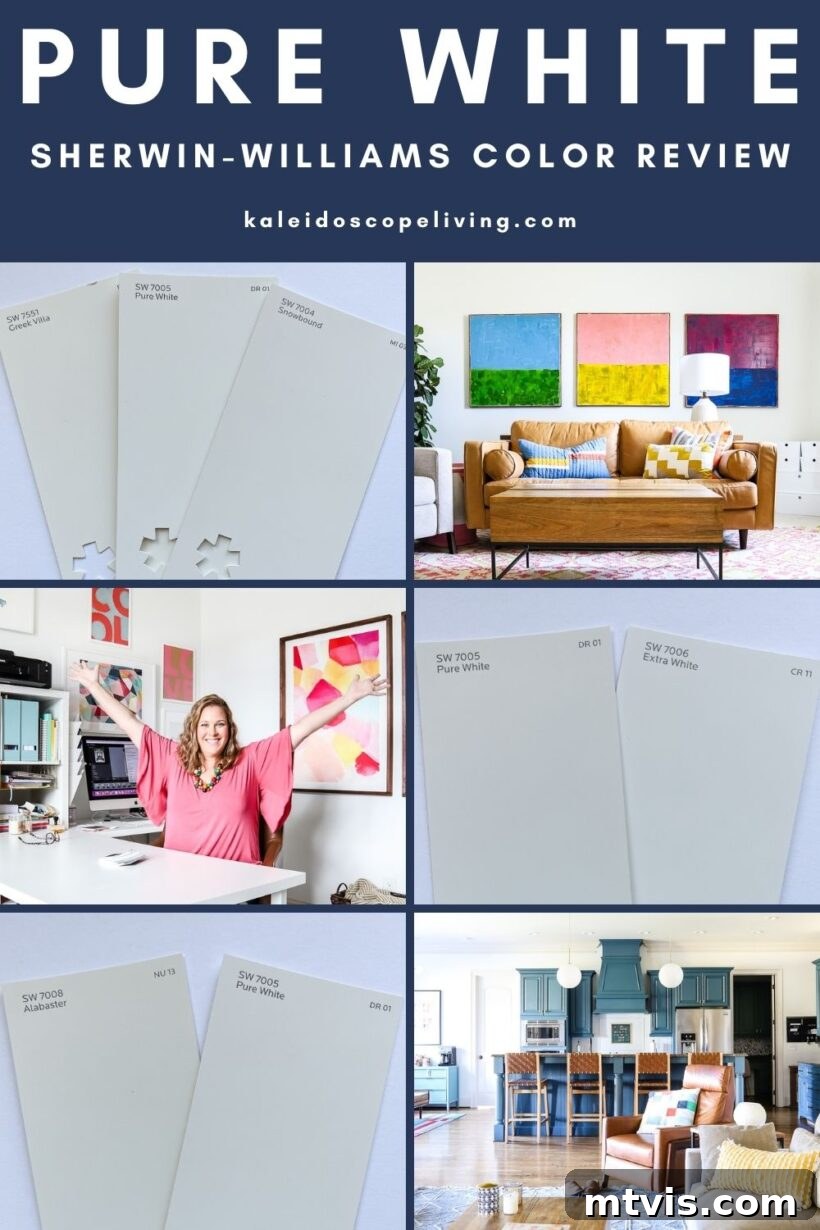Sherwin Williams Pure White SW7005: Is This Your Perfect White? A Visual Review 2 A beautifully lit living room featuring walls painted with Sherwin-Williams Pure White, showcasing its bright yet soft quality.