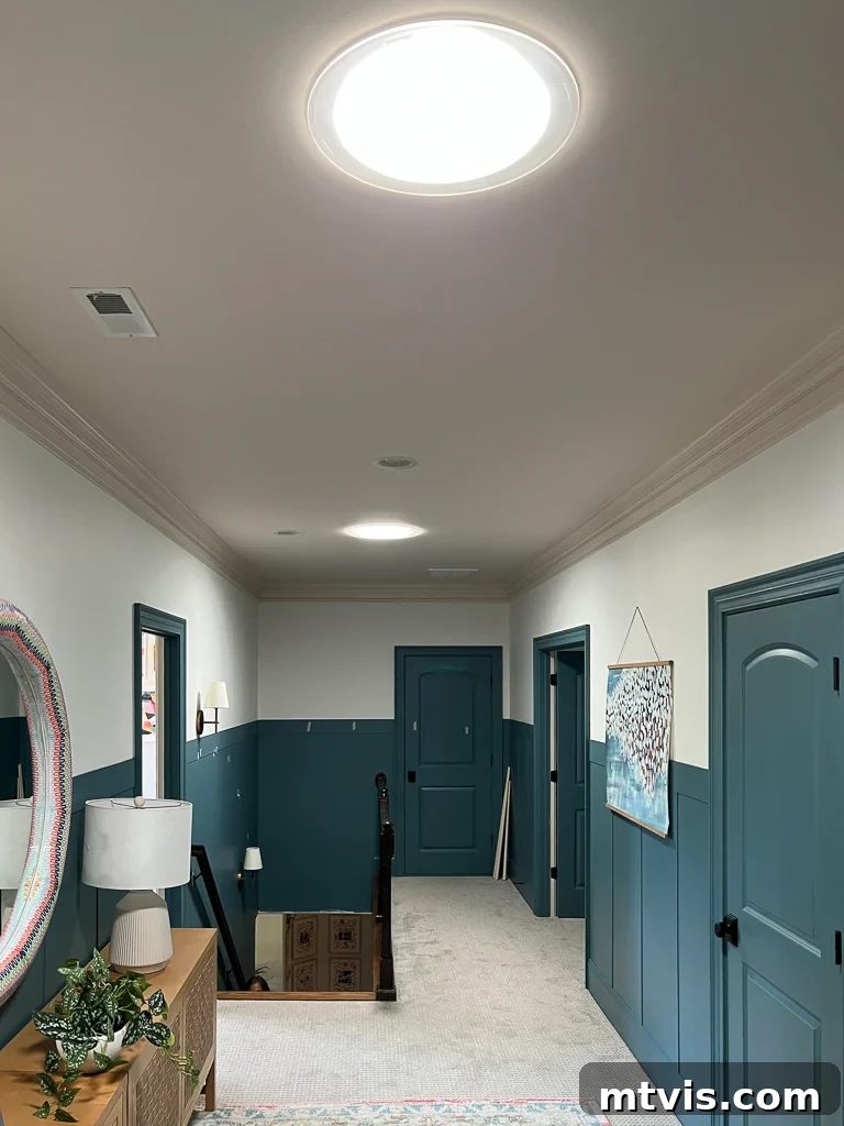 Sun Tunnels A Smart Addition To Your Home 8 Velux sun tunnels fully installed in a hallway, illuminating the space with abundant natural light.