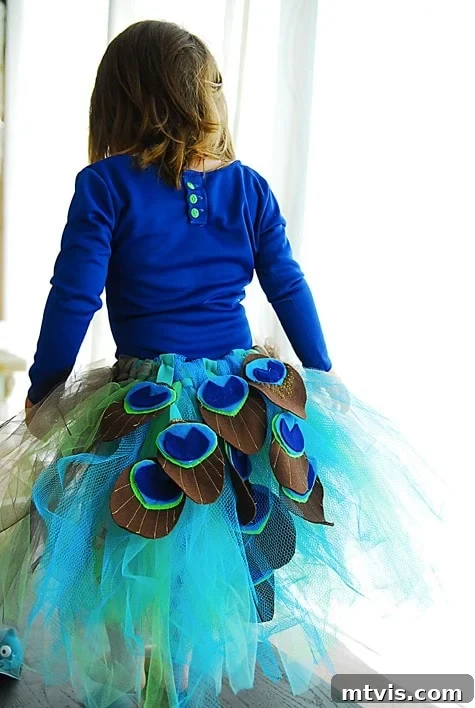 DIY peacock tutu costume