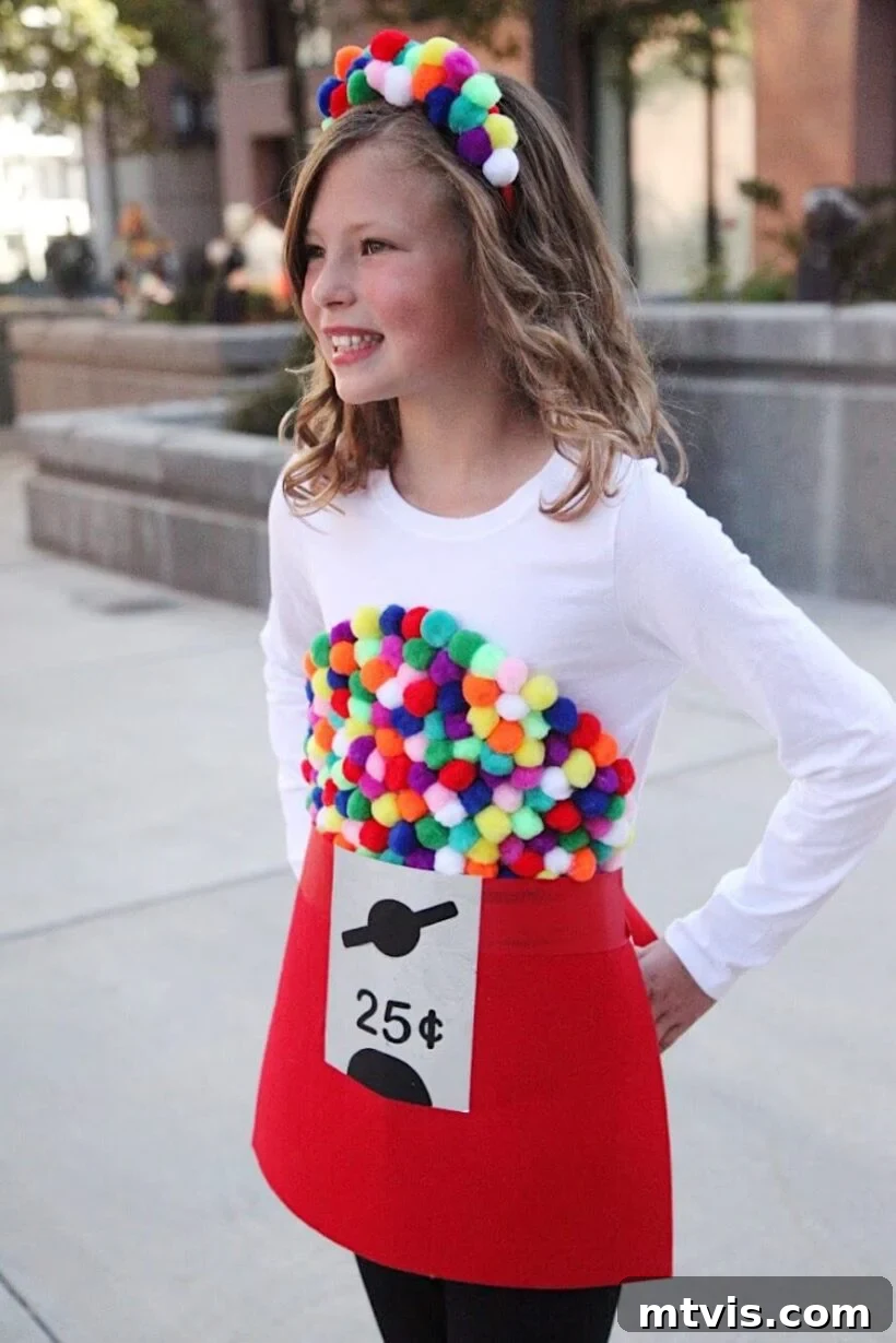 DIY gum ball machine costume