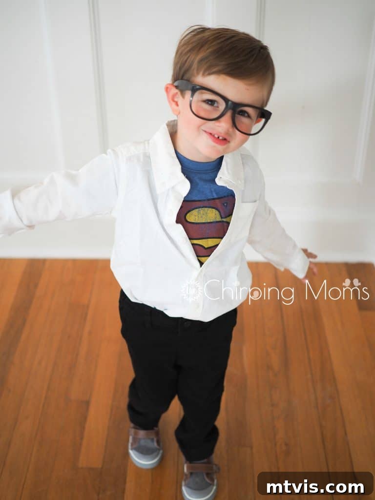 DIY Clark Kent costume