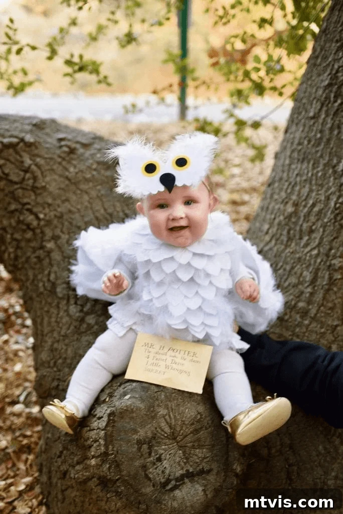 easy baby Hedwig owl costume