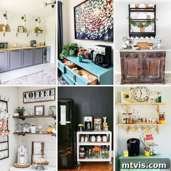 Chic and Functional Coffee Bar Designs 2 DIY coffee bar ideas