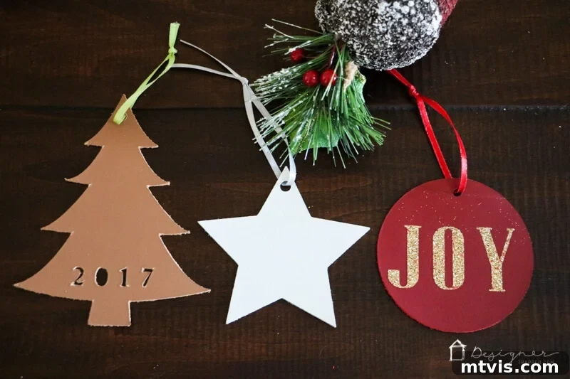 Finding Your Perfect Cricut Machine 15 Handmade leather Christmas ornaments cut with Cricut Maker