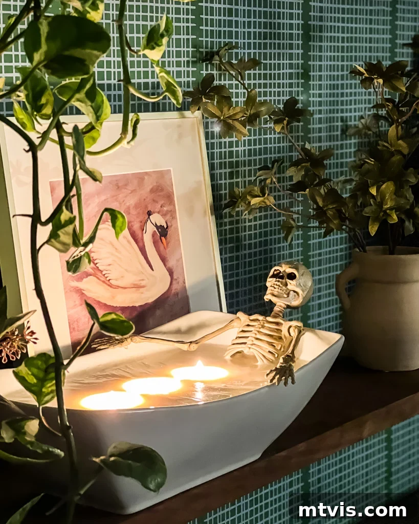 Skeleton Soaker Halloween Glow 4 diy skeleton in a bath halloween candle with ambient lighting