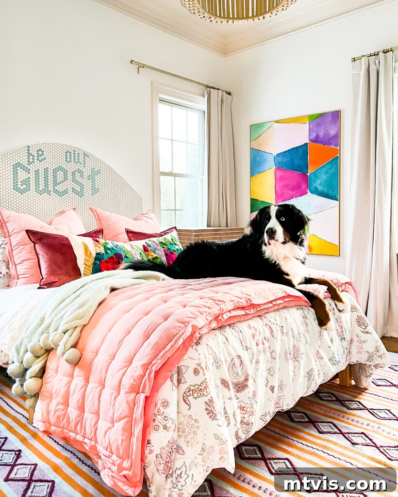 Design Your Dream Christmas Aesthetic 13 Christmas aesthetic - Photo of guest bedroom for Christmas by Tasha Agruso of Kaleidoscope Living