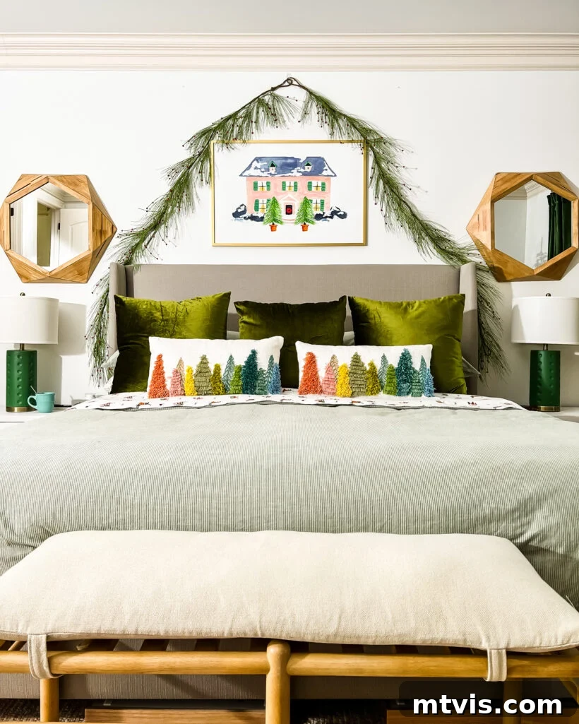 Designer's Choice Christmas Art 2022 2 Christmas art hanging above bed