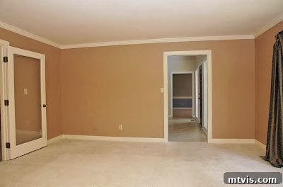 The Ultimate Playroom Unveiled 5 Close-up of the old living room's 'baby poop brown' walls