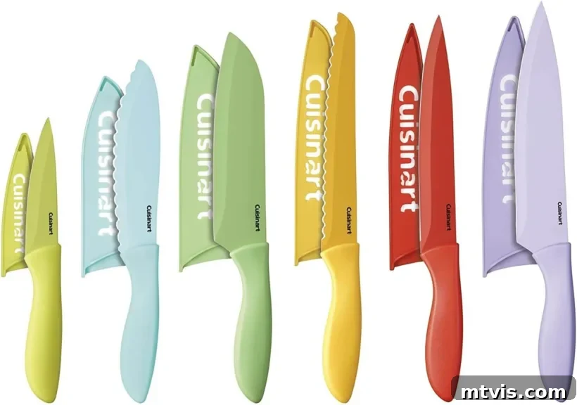 Favorite Things Gift Guide Under 25 Dollars 8 multicolored knife set by Cuisinart